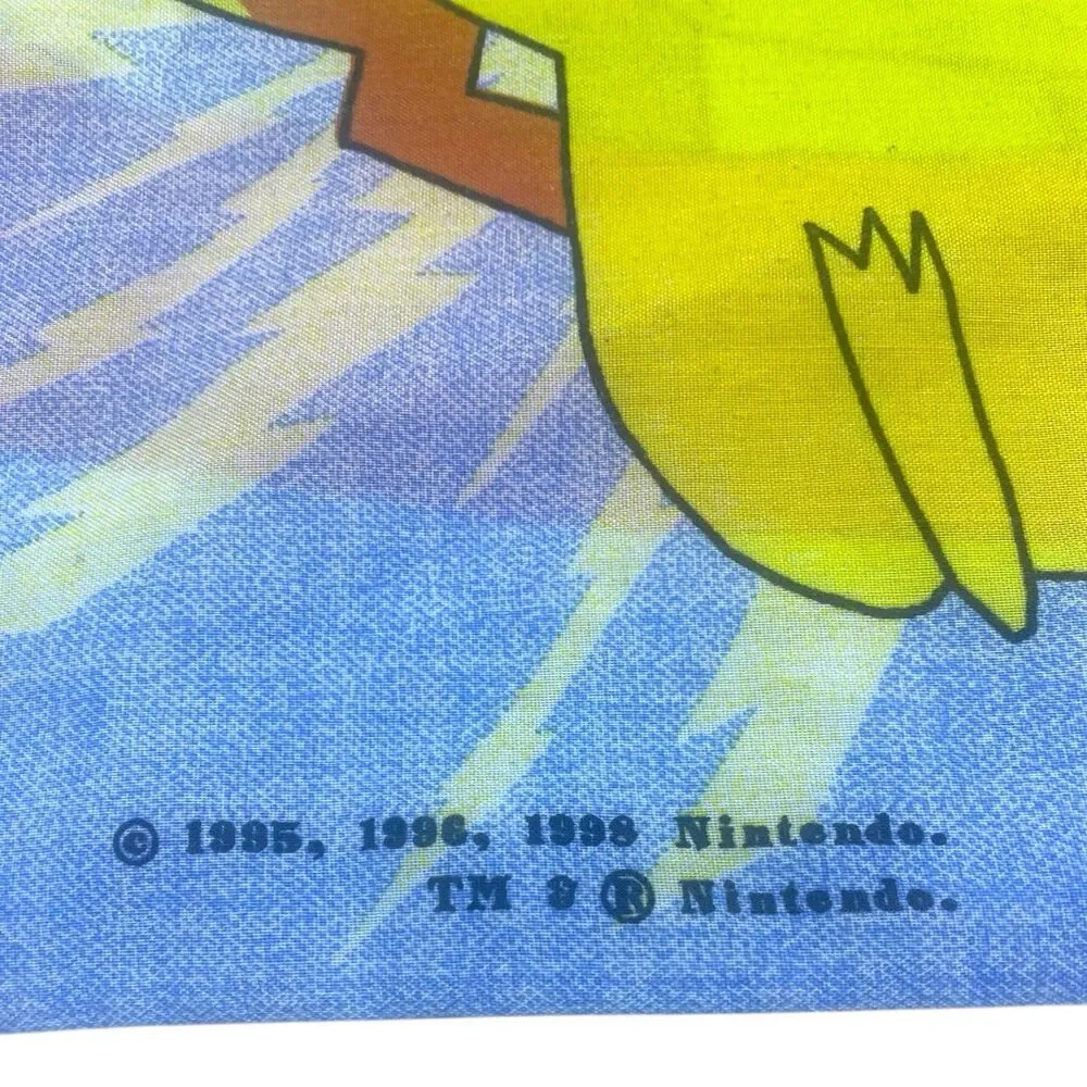Vintage Nintendo Pokémon‎ Pikachu Ash Ketchum Pillowcase 1995 1996 1998 Blue